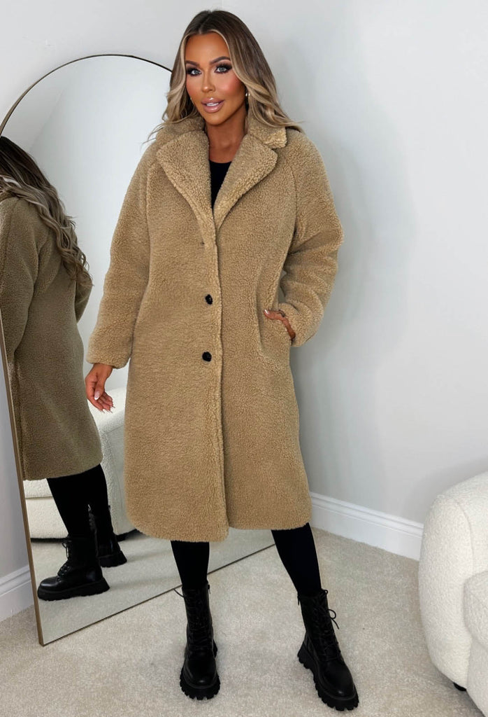 Buy Friends Like These Camel Teddy Coat from the Next UK online shop