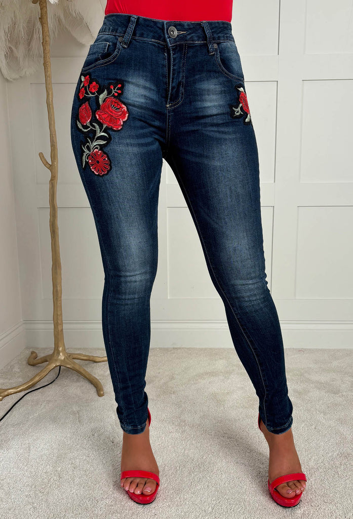 Jeans high quality Stretch Rose