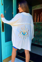 White Sequin Detail Shirt