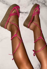 Pink Twist Detail Espadrilles