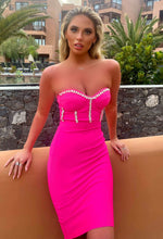 Hot Pink Bandage Dress