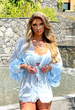 Blue Ruffle Kaftan