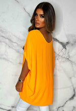 Orange Cut Out Blouse