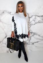 Chic Avenue White Luxury Soft Lace Embroided Jumper