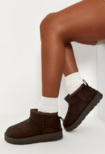 Cute Babe Chocolate Brown Faux Fur Lining Cosy Boots