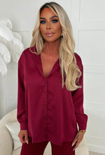 Icon Burgundy Satin Button Shirt