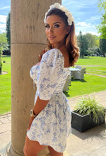 Meet Me There Blue Gathered Tie Front Playsuit