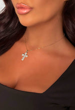 Cross My Love Gold Diamante Embellished Cross Necklace