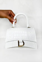 Get It Together White Croc Gold Detail Bag