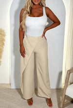 Lavishly Luxe Stone Wrap Over Elasticated Back Trousers