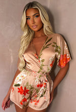 Pretty In Flowers Pink Wrap Printed Playsuit