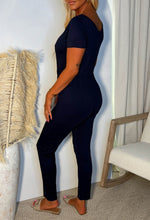 One To Love Navy Draw String Jumpsuit