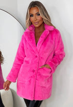 Perfect Day Hot Pink Faux Fur Coat