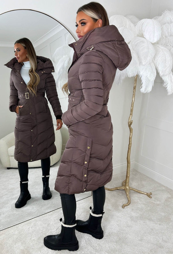 Chevron padded coat hotsell