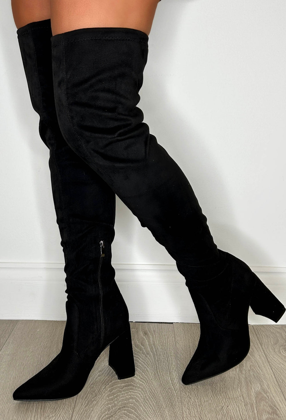 Women's Over Knee Boots High Heels Slouch Boot Round Toe Platform Shoes  Pull On | eBay