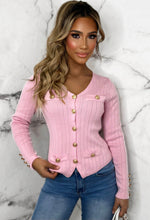 Luxe Gal Baby Pink Ultra Soft Button Detail Jumper