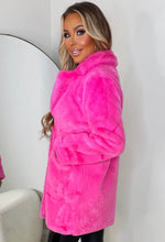 Perfect Day Hot Pink Faux Fur Coat