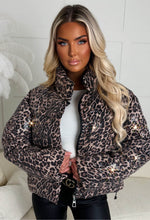 Wilderness Chic Leopard Sequin Puffer Jacket