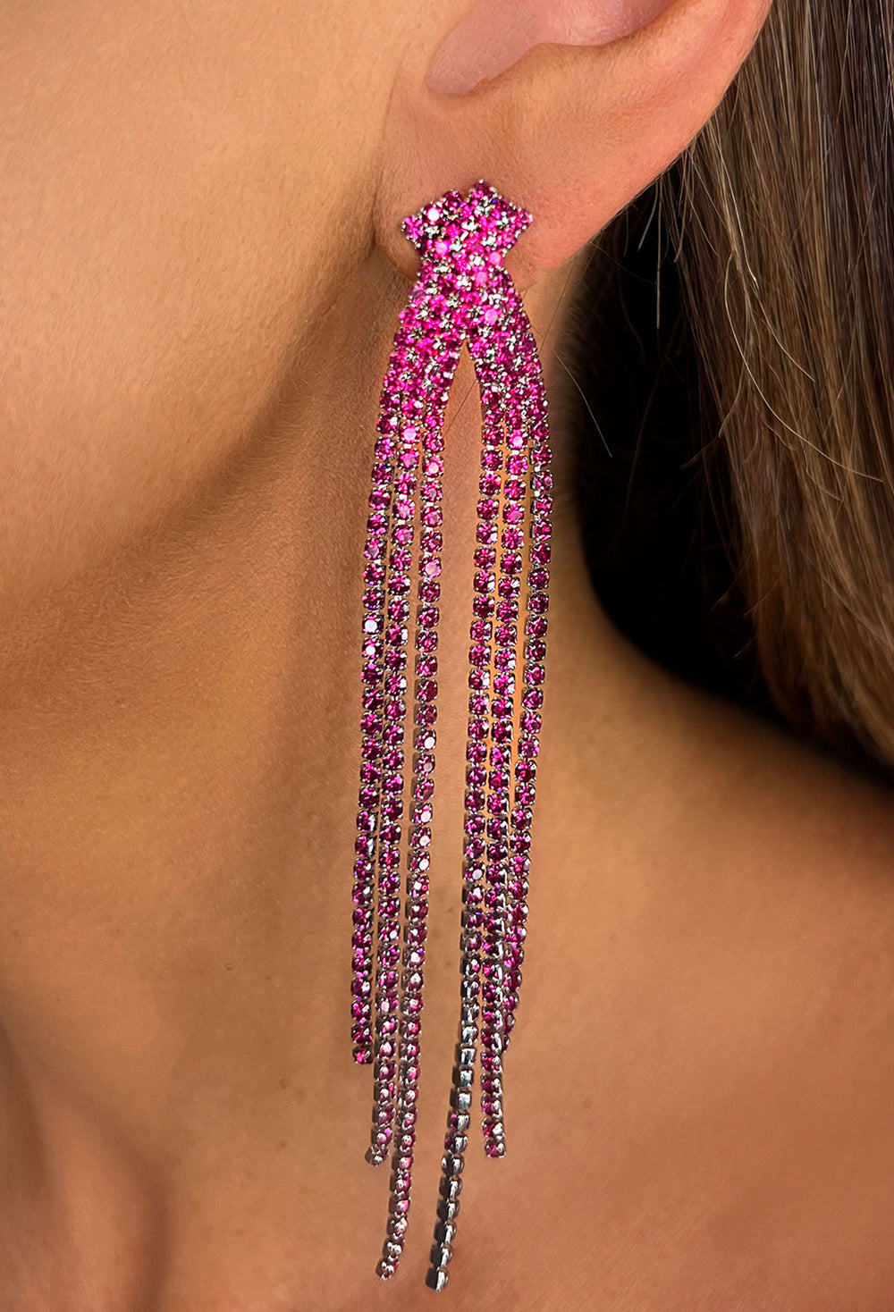 Hot Pink  Southern Curls  Pearls