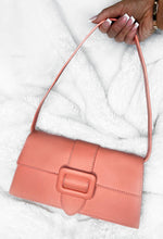 Flirty Babe Coral Top Handle Buckle Detail Bag