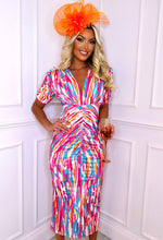 Love You Always Multi Printed Ruched Dress