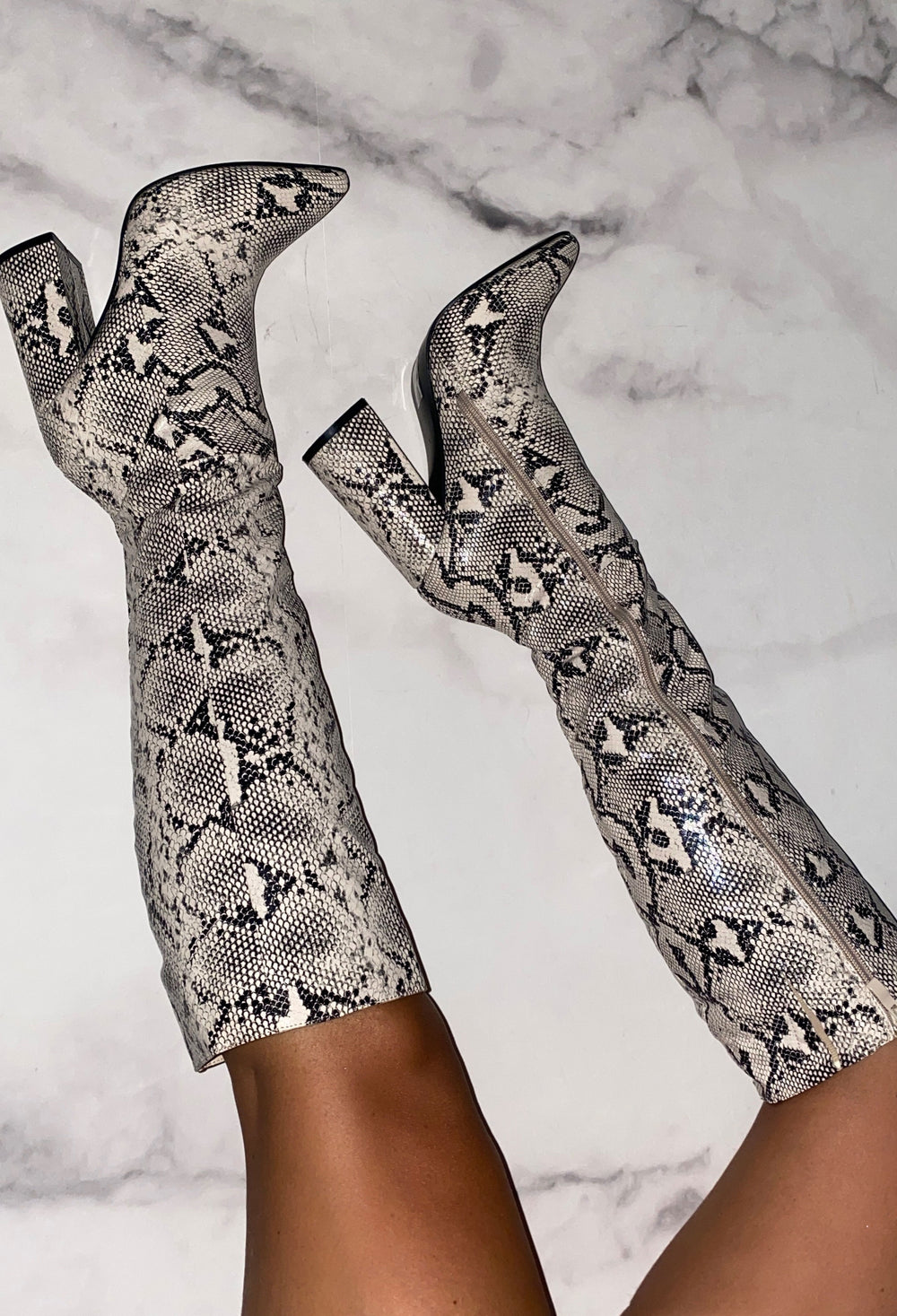 Long snake hotsell print boots