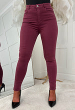 Alaia Wine Super Stretchy Skinny Jeans