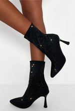 Always Your Baby Black Diamante Boots