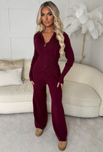 Anabella Burgundy Knitted Trousers