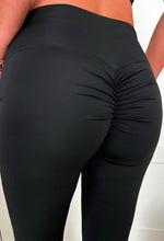 Better Shape Up Black Ruched Flared Leggings