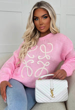 Brooke Baby Pink Ultra Soft Embroidered Knitted Jumper