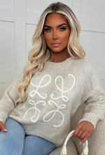 Brooke Cream Ultra Soft Embroidered Knitted Jumper