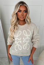 Brooke Cream Ultra Soft Embroidered Knitted Jumper