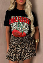 Chic & Wild Leopard Puff Ball Stretch Skirt