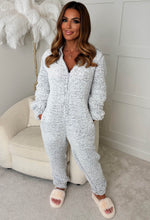 Cute & Cuddly Grey Teddy Bear Hooded Zip Up Onesie