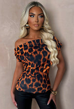 Dixie Black Leopard Print Ruched Top