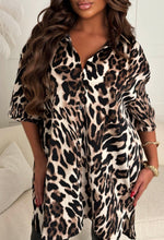 Feel The Best Multi Leopard Print Oversized Shirt