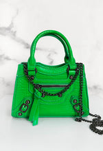 Gossip Girl Green Croc Handbag