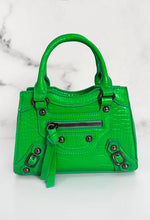 Gossip Girl Green Croc Handbag