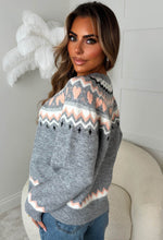 Hollie Grey Fairisle Knitted Jumper