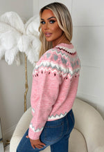 Hollie Pink Fairisle Knitted Jumper