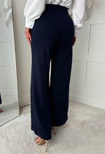 I See Fire Navy High Waisted Wide Leg Trousers