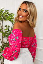 Made You Look Multi Floral Bardot Top