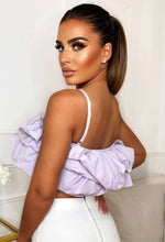 Angelic Mood Lilac Frill Crop Top