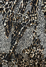 Leopard Luxury Brown Short Sleeve Animal Print Midi Dress