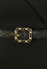 Lillian Black Quilted Belt