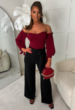 Love Haven Burgundy Bardot Bodysuit