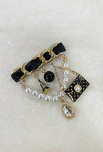 My Girl Black Chain Detail Brooch