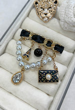 My Girl Black Chain Detail Brooch