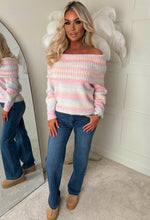 Over The Rainbow Multi Ultra Soft Bardot Jumper